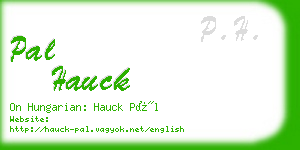 pal hauck business card